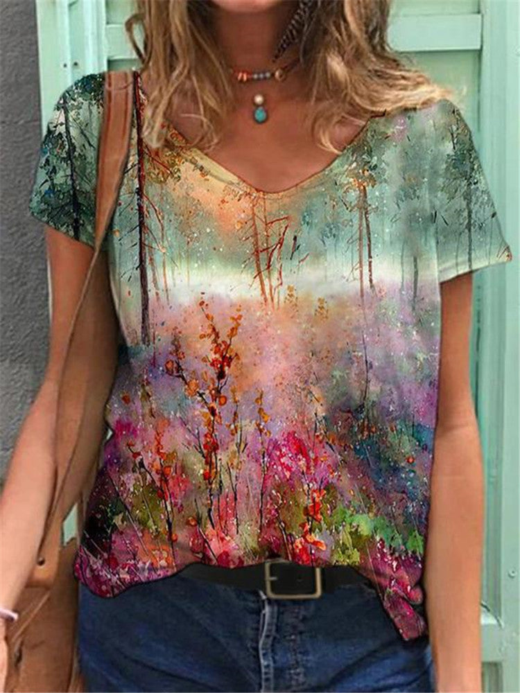 Fien® | T-shirt met Sexy Bloemenprint