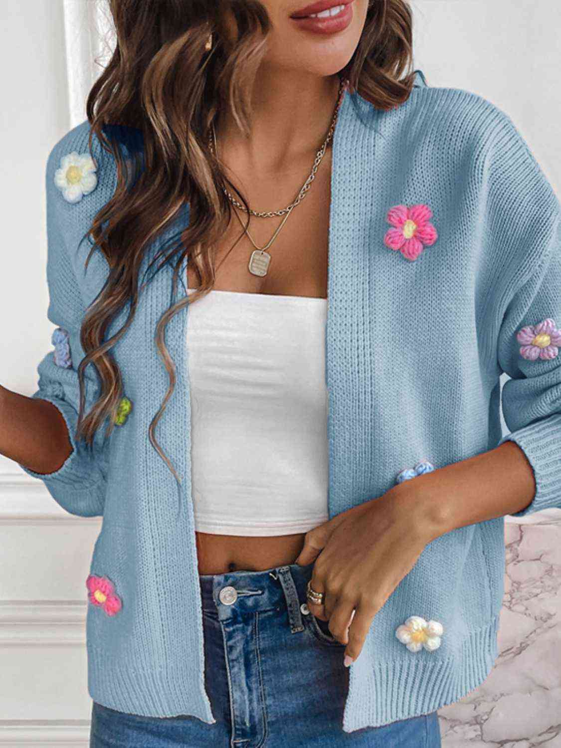 Lotte® | Open Blouse met Stijlvolle Bloemetjes